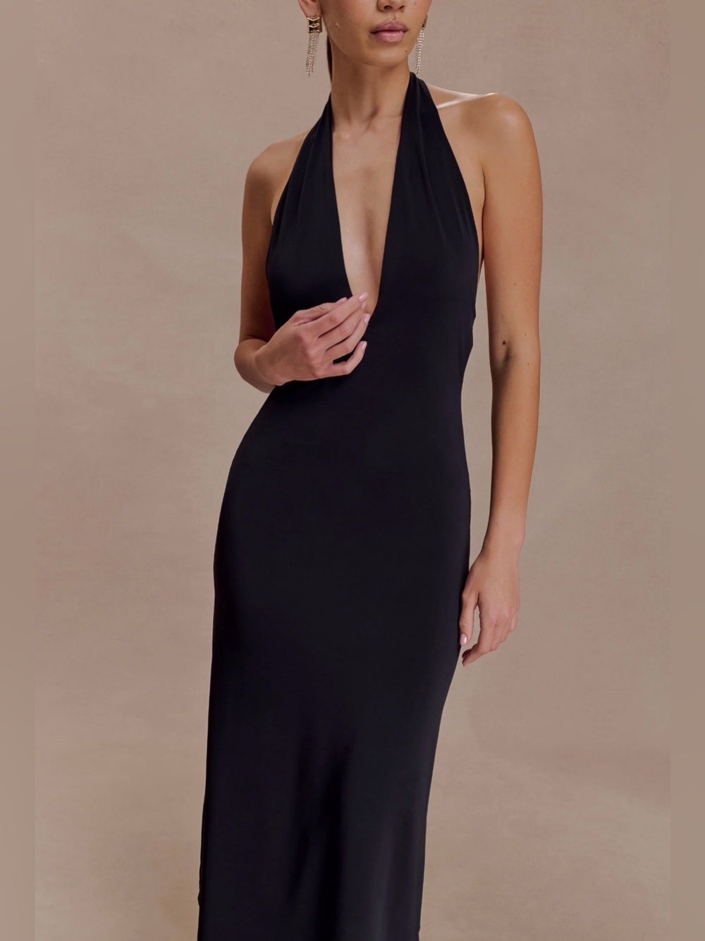 MESHKI US Genie Slinky Halter Midi Dress - Picture 4 of 8